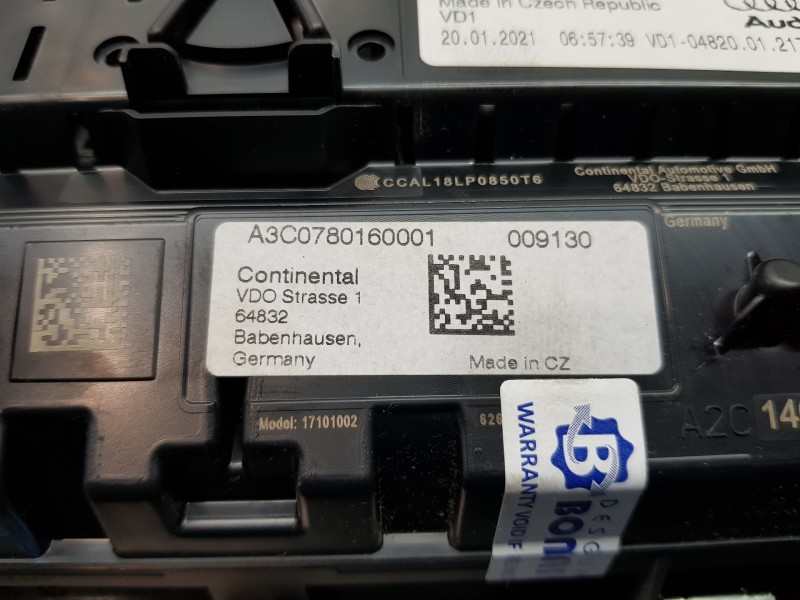 Recambio de cuadro instrumentos para audi a1 sportback (gba) cool referencia OEM IAM 82A920710C A3C0780160001 