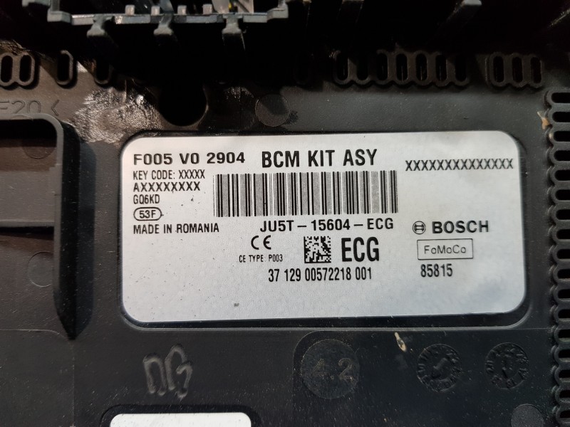 Recambio de modulo confort para ford fiesta (ce1) ecoboost active referencia OEM IAM JU5T15604ECG F005V02904 