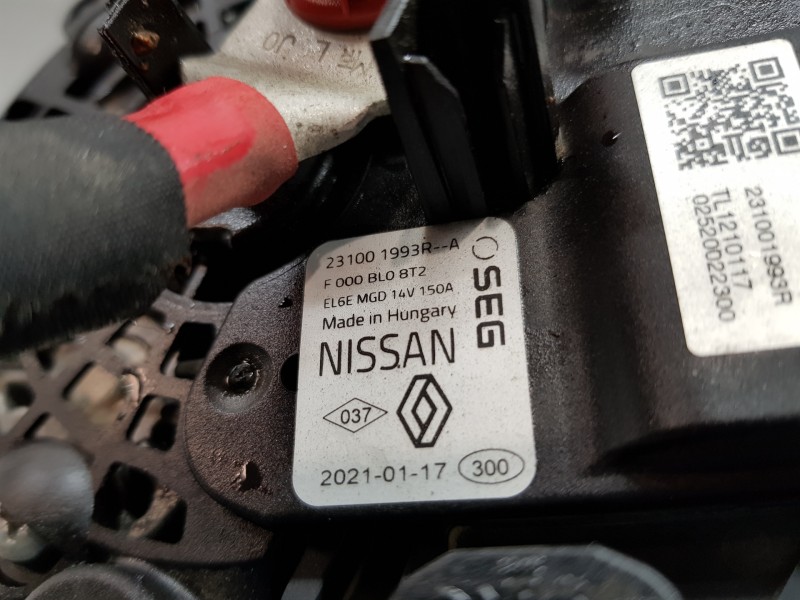 Recambio de alternador para renault megane iv berlina 5p fastback referencia OEM IAM 231001993R   Recambio de alternador para renault megane iv berlina 5p fastback referencia OEM IAM 231001993R