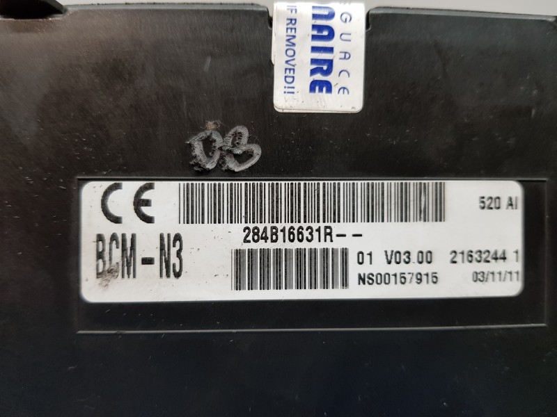 Recambio de modulo confort para renault kangoo z.e. referencia OEM IAM 284B16631R   Recambio de modulo confort para renault kangoo z.e. referencia OEM IAM 284B16631R