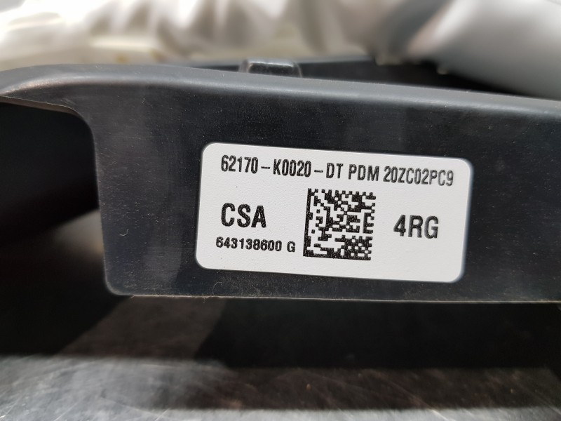 Recambio de airbag cortina delantero derecho para toyota yaris hybrid referencia OEM IAM 62170K0020  