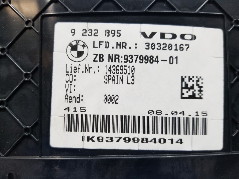 Recambio de cuadro instrumentos para bmw serie 4 gran coupe (f36) x drive referencia OEM IAM 62105A03A33 9232895 