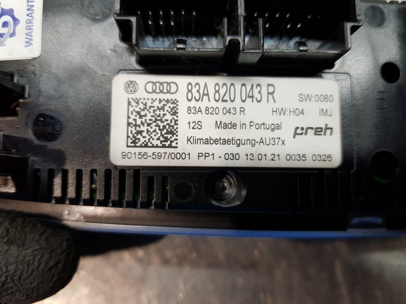 Recambio de mando climatizador para audi a1 sportback (gba) cool referencia OEM IAM 83A820043R  
