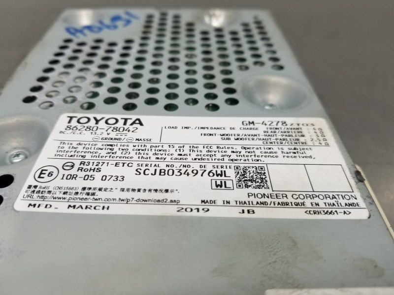 Recambio de amplificador de audio para lexus nx essence referencia OEM IAM 8628078042  