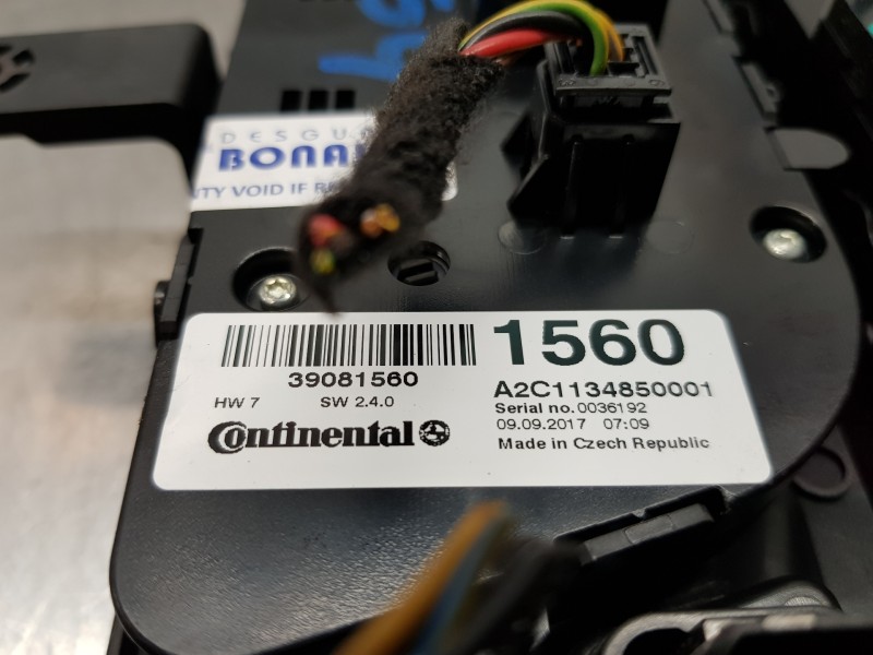 Recambio de mando climatizador para opel mokka x selective referencia OEM IAM 39081560   Recambio de mando climatizador para opel mokka x selective referencia OEM IAM 39081560