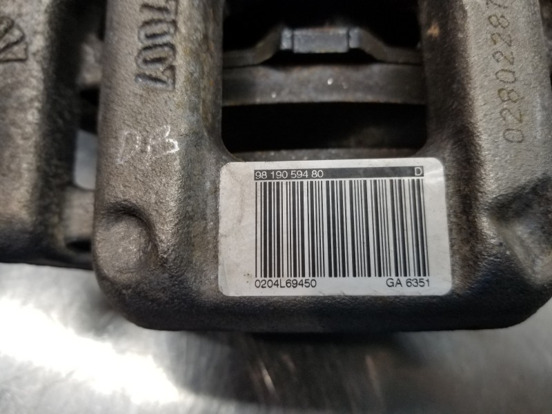 Recambio de pinza freno trasera derecha para peugeot rifter active pack referencia OEM IAM 1608998980 9819059480 