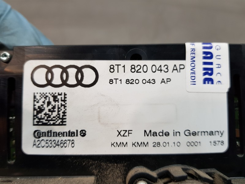 Recambio de mando climatizador para audi a5 coupe (8t) coupe referencia OEM IAM 8T1820043AP  