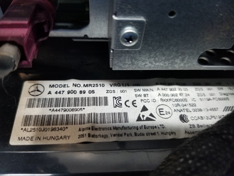 Recambio de sistema audio / radio cd para mercedes vito mixto (447) combi referencia OEM IAM A4479008905  