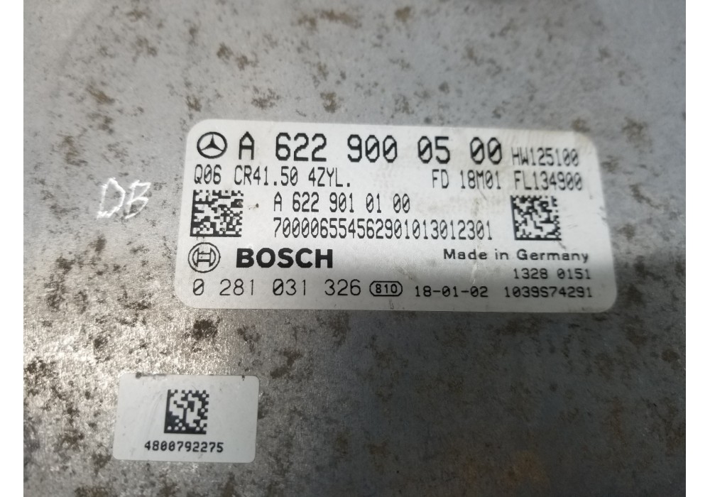 Recambio de centralita motor uce para mercedes vito mixto (447) combi referencia OEM IAM A6229000500 A6229010100 0281031326
