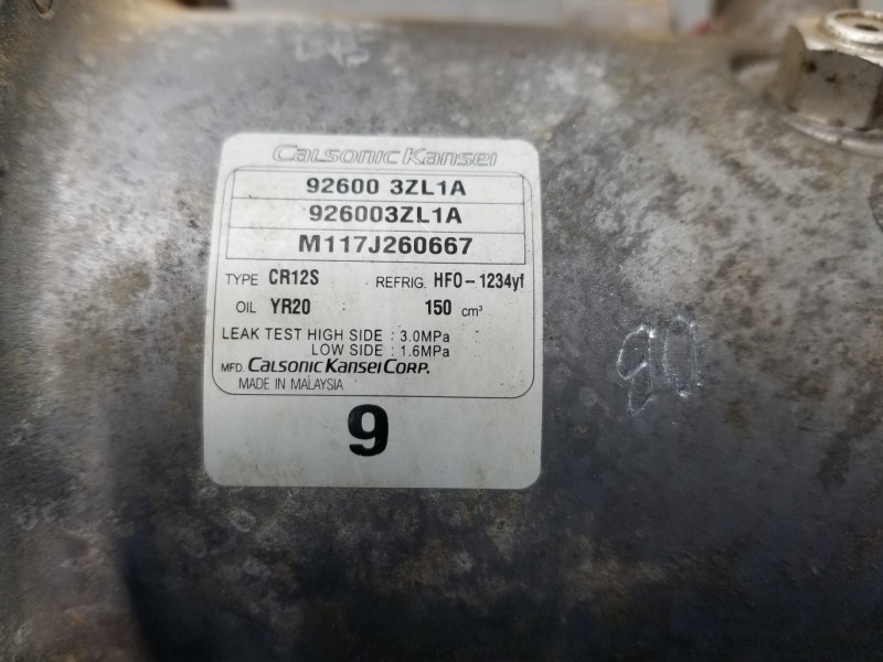 Recambio de compresor aire acondicionado para nissan pulsar (c13) fastback referencia OEM IAM 926003ZL1A  