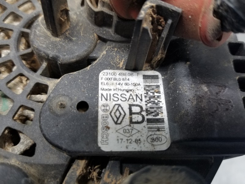 Recambio de alternador para nissan pulsar (c13) fastback referencia OEM IAM 231004BE0B F000BL0814 