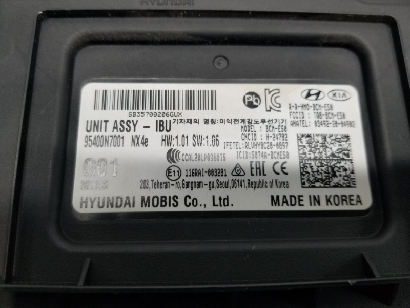Recambio de modulo confort para hyundai tucson klass referencia OEM IAM 95400N7001  