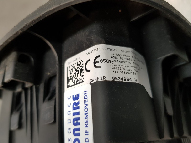 Recambio de kit airbag para citroen berlingo talla m referencia OEM IAM 16841899ZD 9818750980 