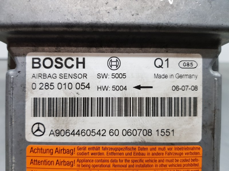 Recambio de centralita airbag para mercedes vito caja cerrada 6.03  furgon referencia OEM IAM A9064460542 0285010054 