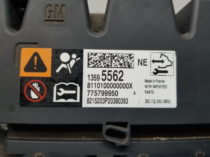 Recambio de centralita airbag para opel zafira tourer c referencia OEM IAM 13595562   Recambio de centralita airbag para opel zafira tourer c referencia OEM IAM 13595562