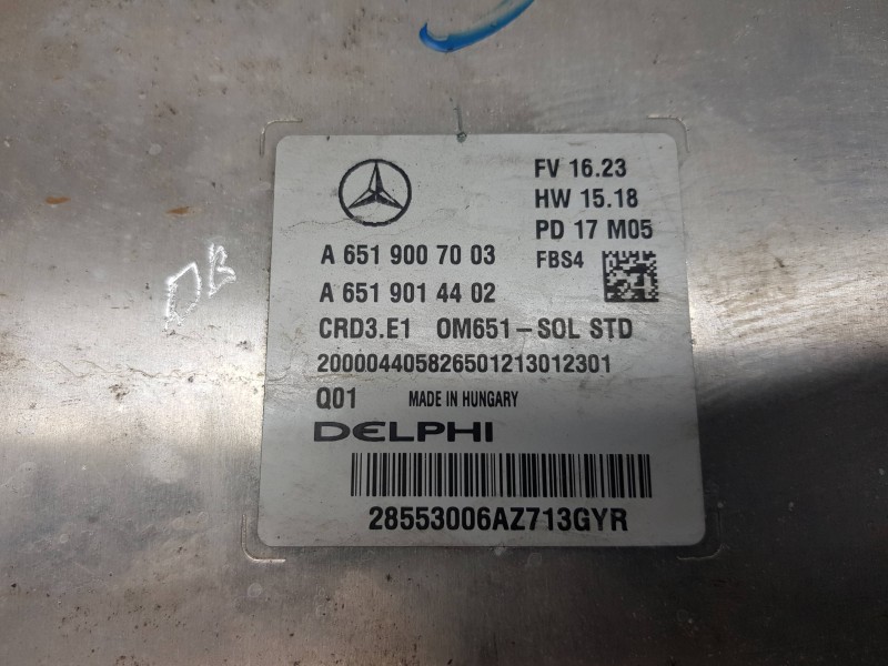 Recambio de centralita motor uce para mercedes clase gla (w156) 200 d referencia OEM IAM A6519007003 A6519014402 