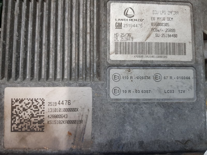 Recambio de modulo electronico para opel zafira tourer c referencia OEM IAM 25194476 25194480 
