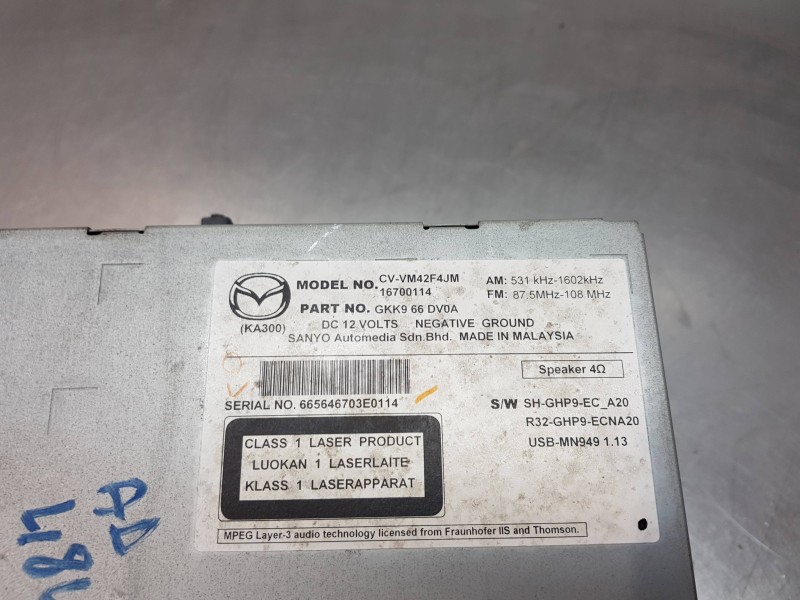 Recambio de pantalla multifuncion para mazda cx-5 skyactiv referencia OEM IAM GKK966DV0A  