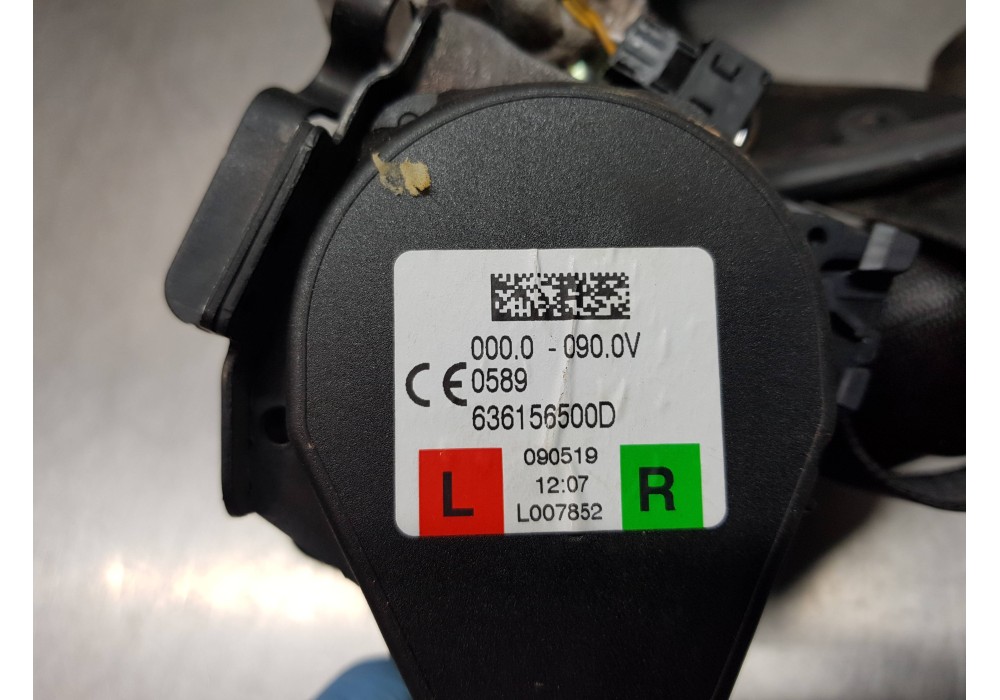 Recambio de cinturon seguridad trasero derecho para bmw serie 3 berlina (g20) sport referencia OEM IAM 72117496263 636156500D 