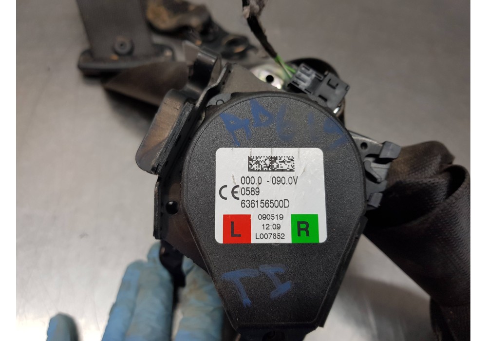 Recambio de cinturon seguridad trasero izquierdo para bmw serie 3 berlina (g20) sport referencia OEM IAM 72117496263 636156500D 