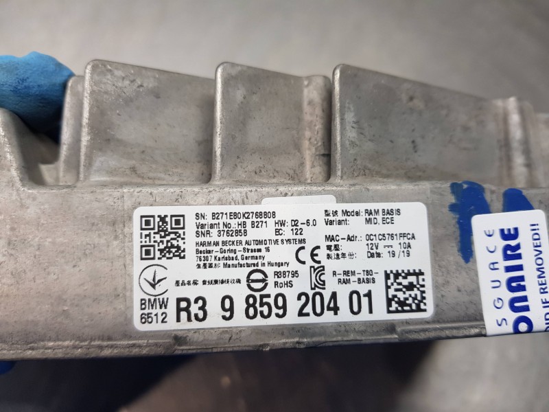 Recambio de amplificador de audio para bmw serie 3 berlina (g20) sport referencia OEM IAM 65129859204 9859204 