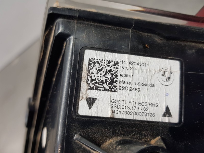 Recambio de piloto trasero derecho para bmw serie 3 berlina (g20) sport referencia OEM IAM 63217420450  