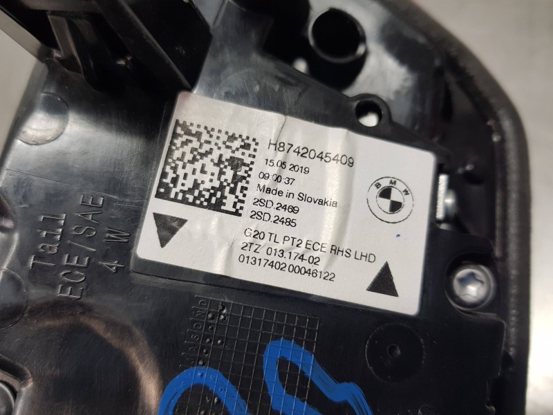 Recambio de piloto trasero derecho interior para bmw serie 3 berlina (g20) sport referencia OEM IAM 63217955842  