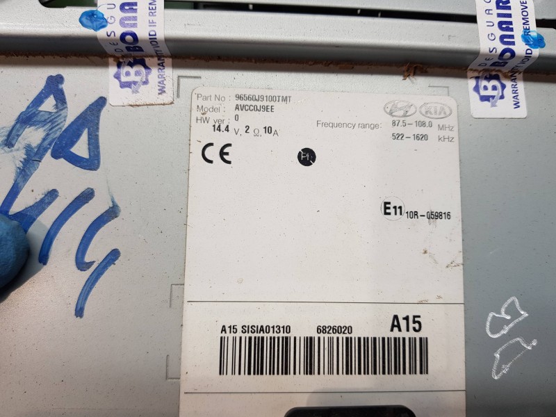 Recambio de pantalla multifuncion para hyundai kona suv referencia OEM IAM 96560J9100TMT  