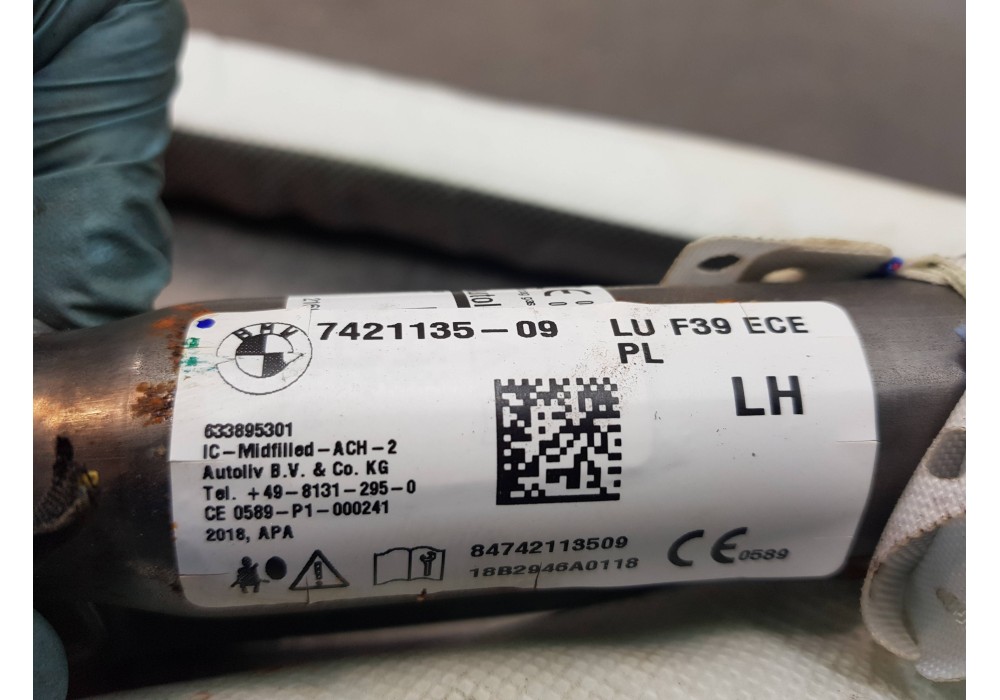 Recambio de airbag cortina delantero izquierdo para bmw x2 (f39) xdrive referencia OEM IAM 72127421135 7421135 