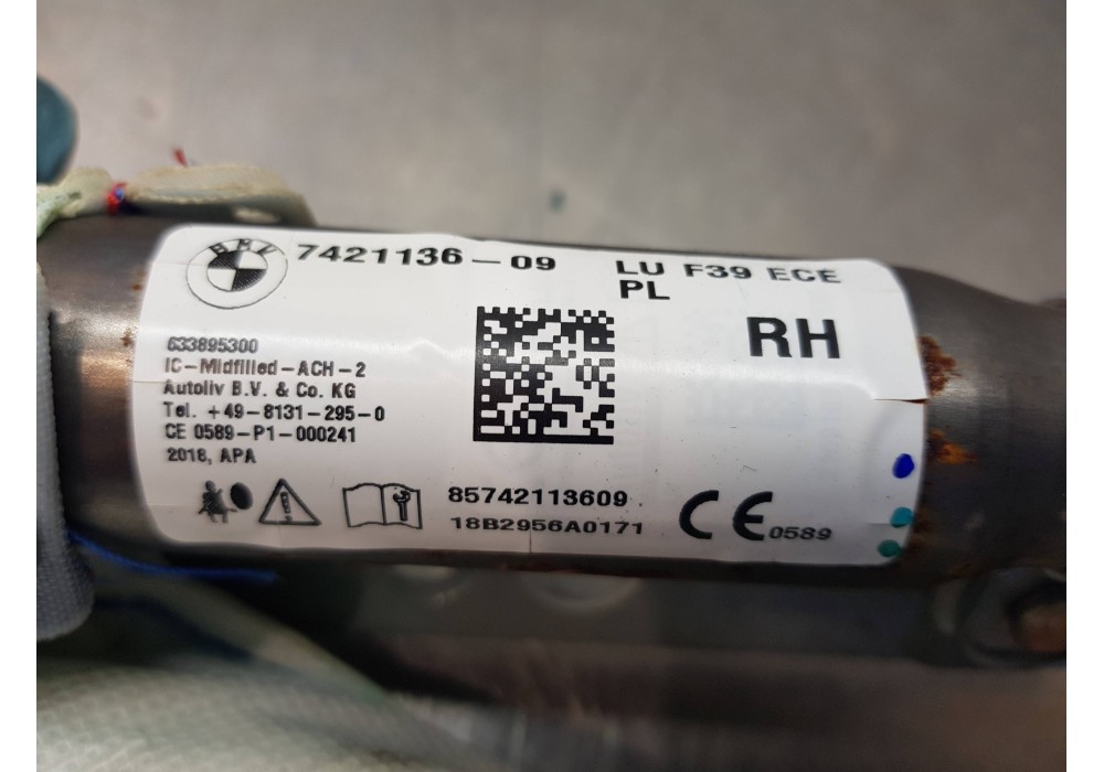 Recambio de airbag cortina delantero izquierdo para bmw x2 (f39) xdrive referencia OEM IAM 72127421135 7421135 