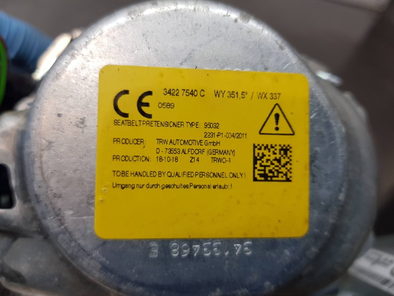 Recambio de cinturon seguridad trasero derecho para bmw x2 (f39) xdrive referencia OEM IAM 72117441662 34227540C 