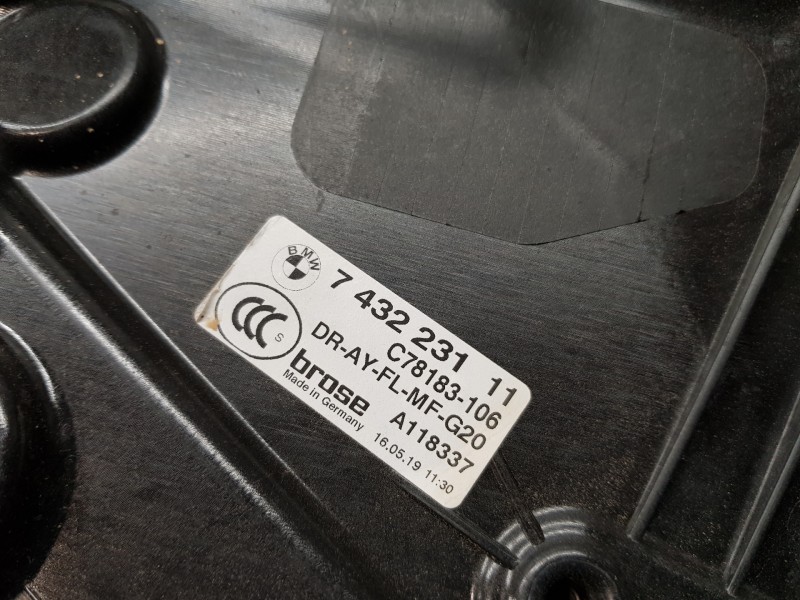 Recambio de elevalunas delantero izquierdo para bmw serie 3 berlina (g20) sport referencia OEM IAM 51338498853 7432231 