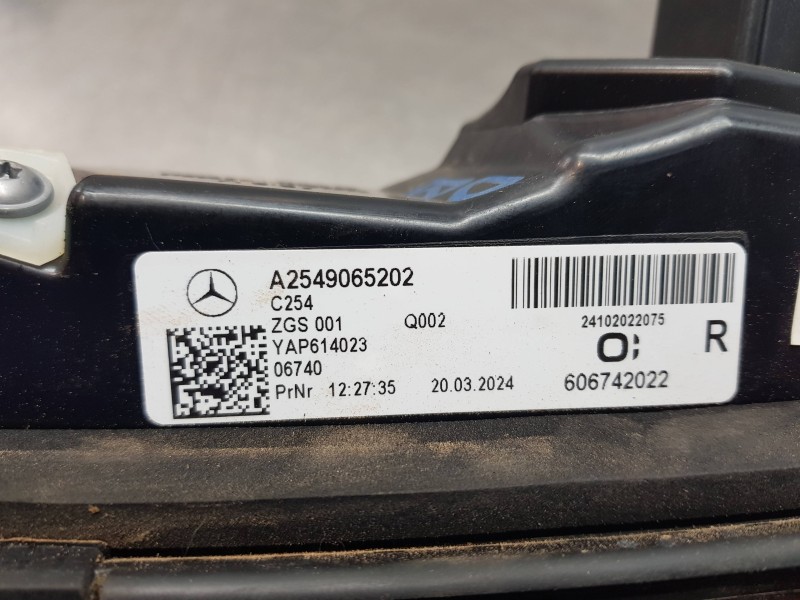 Recambio de piloto trasero derecho interior para mercedes clase c (w206) 220 d referencia OEM IAM A2549065202  