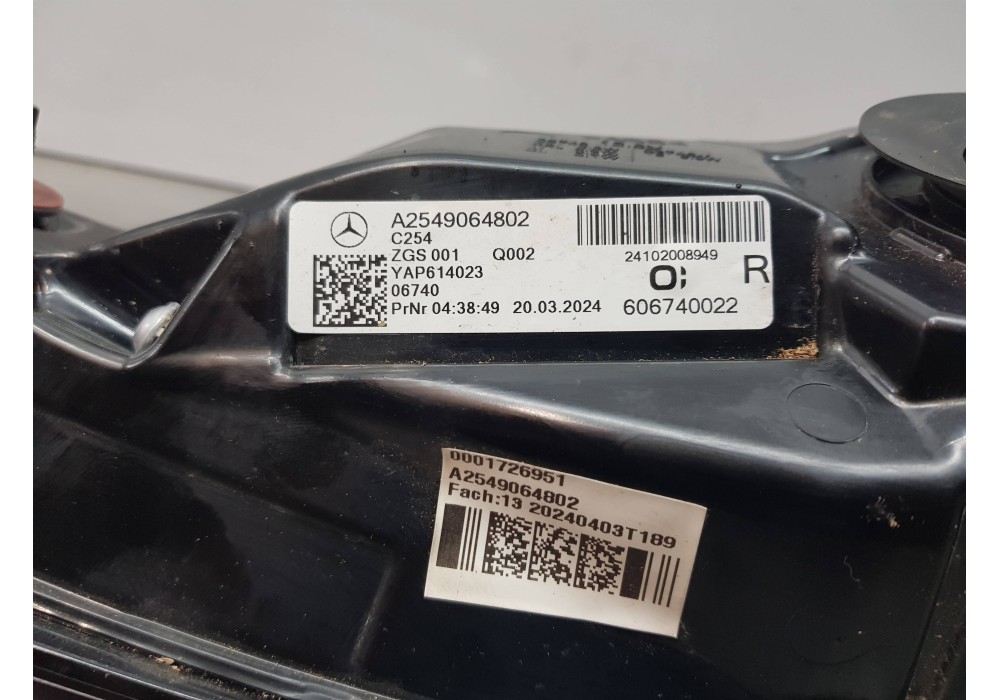 Recambio de piloto trasero derecho interior para mercedes clase c (w206) 220 d referencia OEM IAM A2549065202  