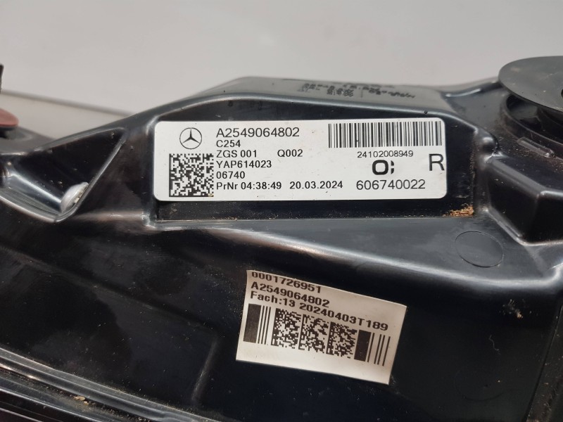 Recambio de piloto trasero derecho interior para mercedes clase c (w206) 220 d referencia OEM IAM A2549065202  