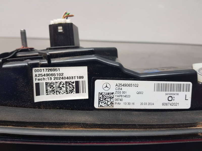 Recambio de piloto trasero izquierdo interior para mercedes clase c (w206) 220 d referencia OEM IAM A2549065102  