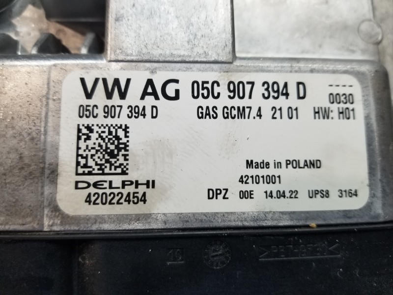 Recambio de centralita motor uce para audi a1 sportback (gba) ego referencia OEM IAM 05C907394D 42022454 