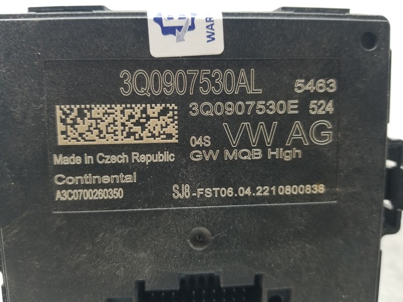 Recambio de modulo electronico para audi a1 sportback (gba) ego referencia OEM IAM 3Q0907530AL 3Q0907530E 