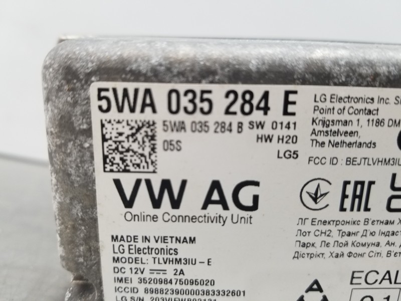 Recambio de modulo electronico para audi a1 sportback (gba) ego referencia OEM IAM 5WA035284E 5WA035284B 