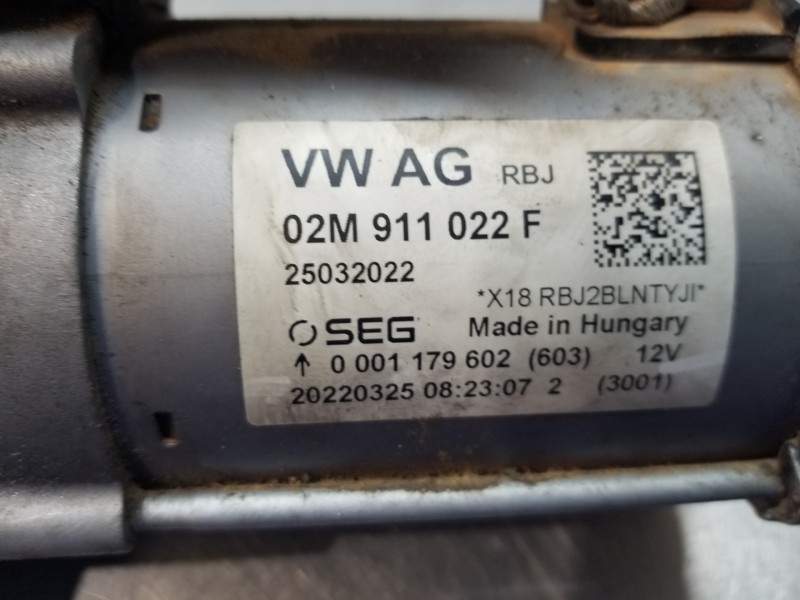 Recambio de motor arranque para audi a1 sportback (gba) ego referencia OEM IAM 02M911022F  