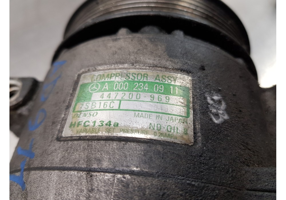 Recambio de compresor aire acondicionado para mercedes clase e (w210) berlina elegance referencia OEM IAM A0002340911 A000234630 Recambio de compresor aire acondicionado para mercedes clase e (w210) berlina elegance referencia OEM IAM A0002340911 A000234630