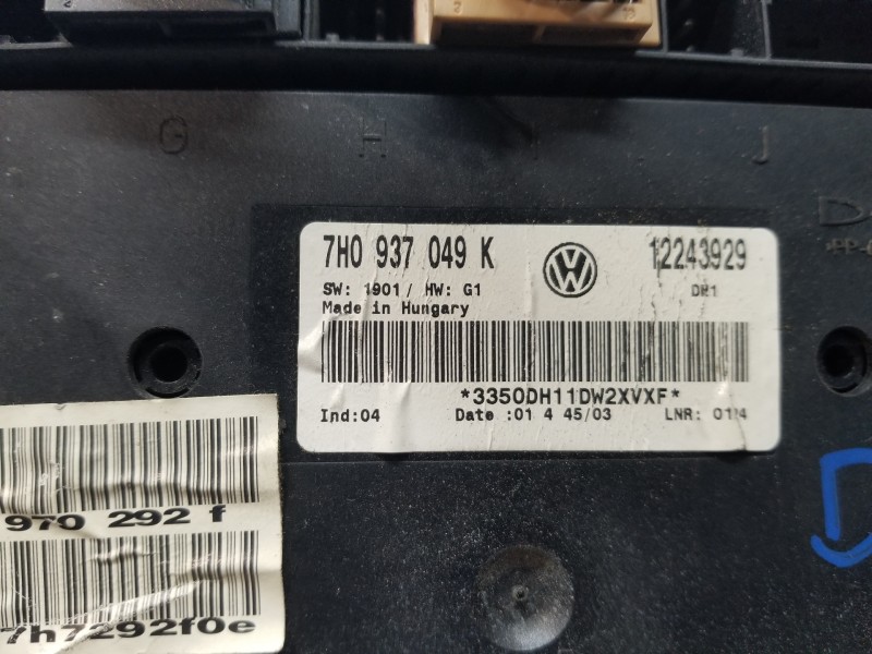 Recambio de modulo confort para volkswagen t5 transporter/furgoneta kombi referencia OEM IAM 7H0937049K 7H0937049AE 