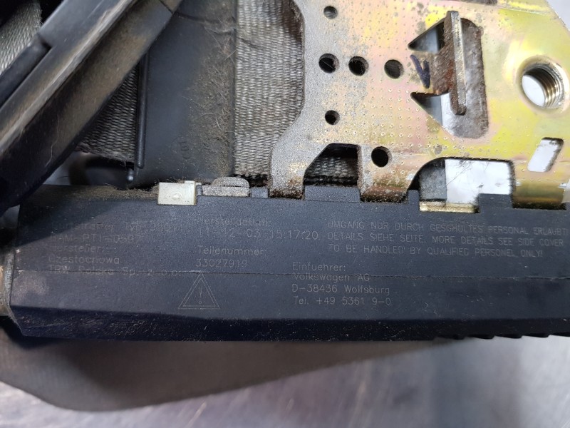 Recambio de cinturon seguridad delantero izquierdo para volkswagen t5 transporter/furgoneta kombi referencia OEM IAM 7H5857805DR