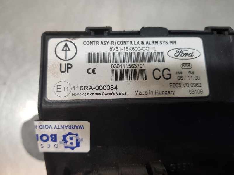 Recambio de modulo confort para ford fiesta (cb1) active referencia OEM IAM 8V5115K600CG F005V00962  Recambio de modulo confort para ford fiesta (cb1) active referencia OEM IAM 8V5115K600CG F005V00962