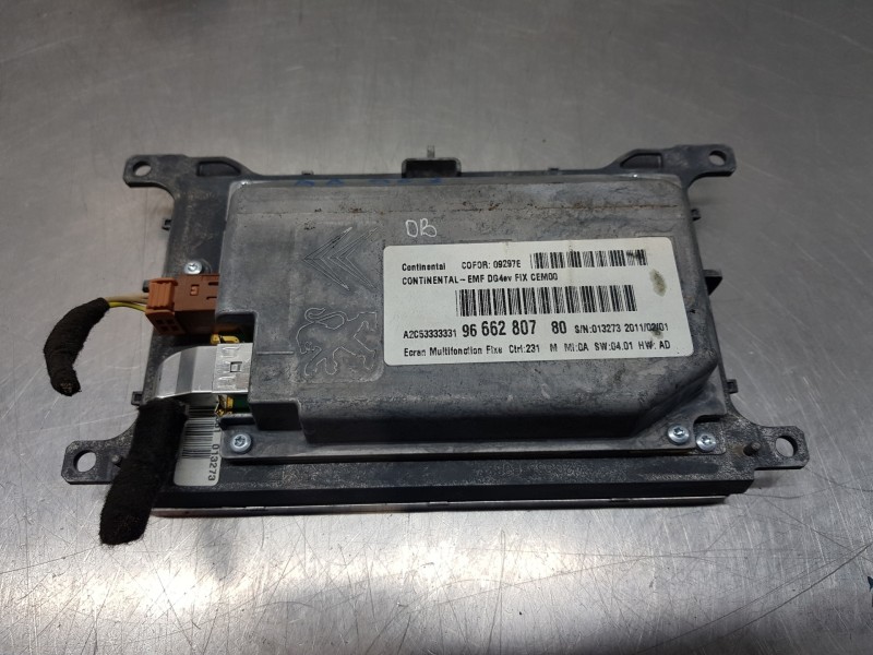 Recambio de pantalla multifuncion para peugeot 508 sw allure referencia OEM IAM 9666280780  
