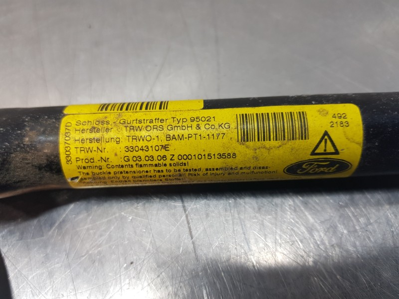 Recambio de pretensor airbag derecho para ford focus berlina (cap) ghia referencia OEM IAM 1713777 4M51A61208CB 4M51A61208AK Recambio de pretensor airbag derecho para ford focus berlina (cap) ghia referencia OEM IAM 1713777 4M51A61208CB 4M51A61208AK