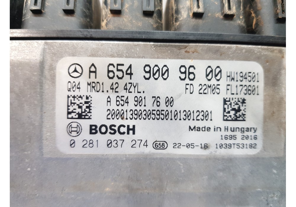 Recambio de centralita motor uce para mercedes clase a (w177) 200 d referencia OEM IAM A6549009600 A6549017600 0281037274