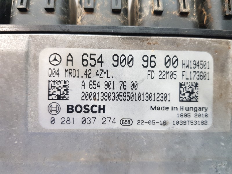 Recambio de centralita motor uce para mercedes clase a (w177) 200 d referencia OEM IAM A6549009600 A6549017600 0281037274