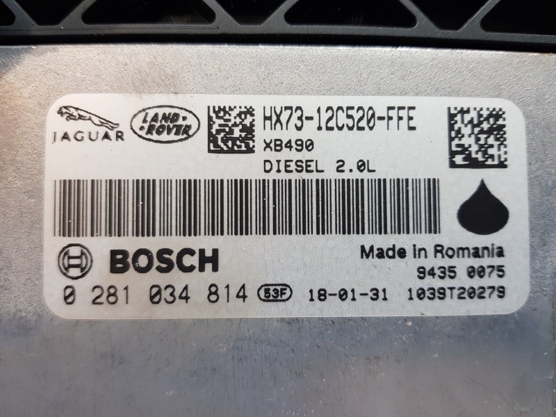 Recambio de centralita motor uce para land rover evoque 4x4 referencia OEM IAM HX7312C520FFE 0281034814 LR109538