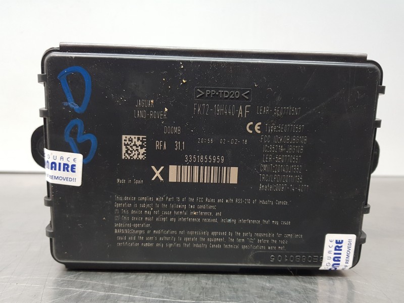 Recambio de modulo electronico para land rover evoque 4x4 referencia OEM IAM FK7219H440AF  